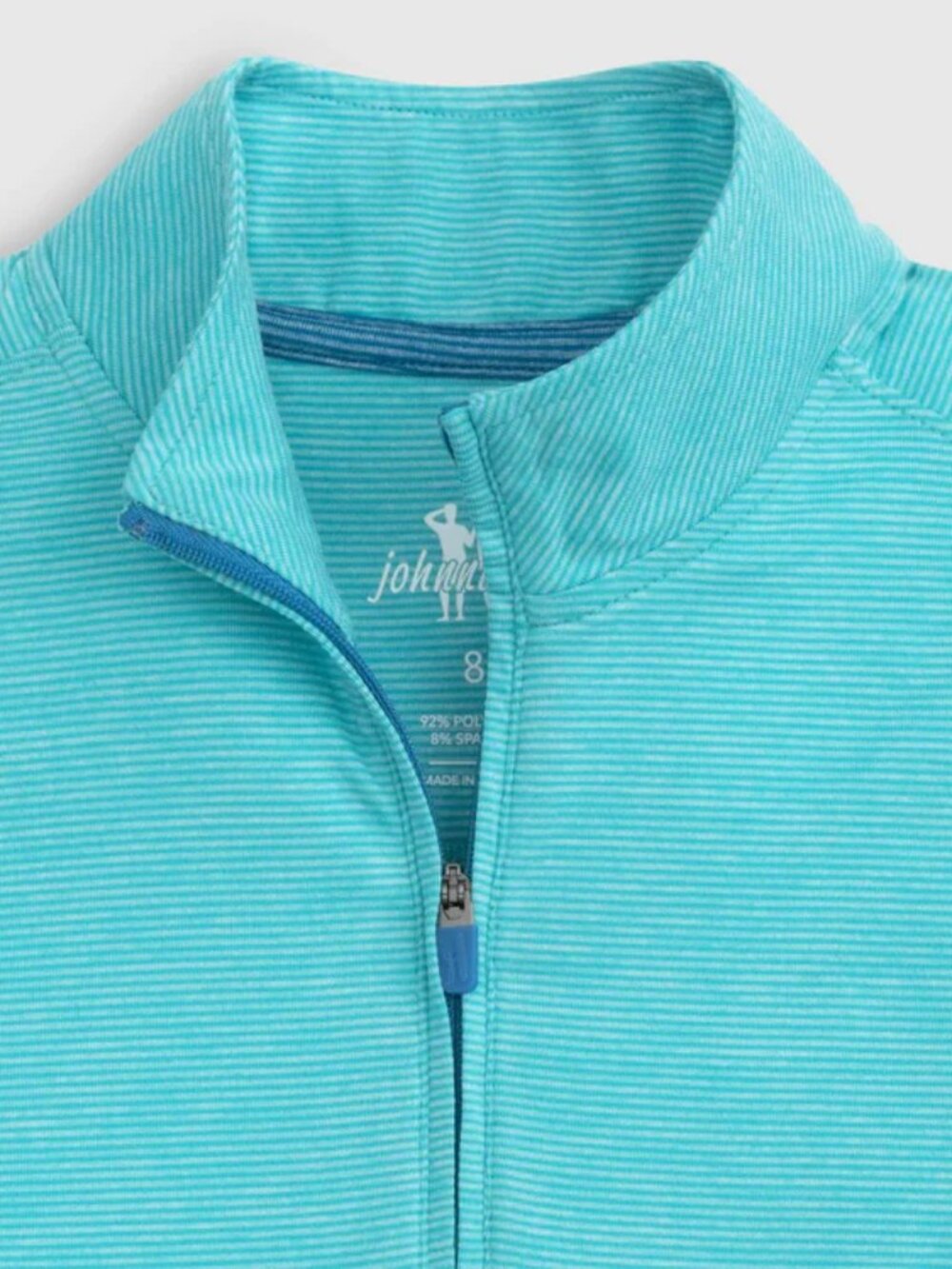 Johnnie-o Vaughn Striped Performance 1/4 Zip Pullover. SKU: MC-7749657. Caicos.